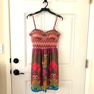 Sleeveless Multi Pattern Dress